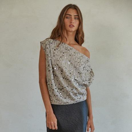 Dreamy Sparkle Sleeveless Top